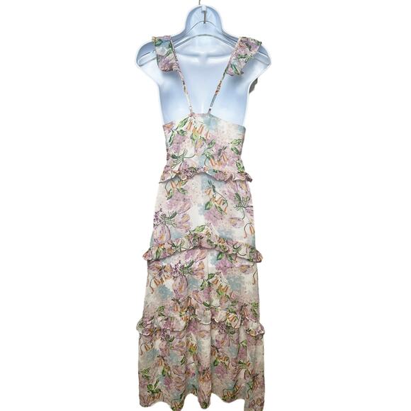 Few Moda o.p.t. Ingrid Dress-Floral Multi Midaxi Dress/M - Picture 4 of 9